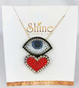 eye heart necklace